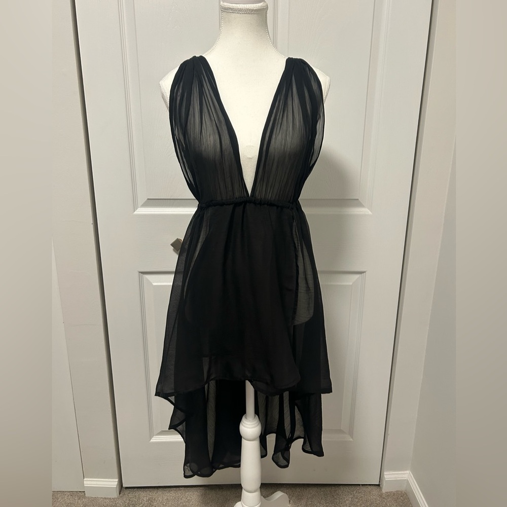 Sheer Black Women's Swim Coverup